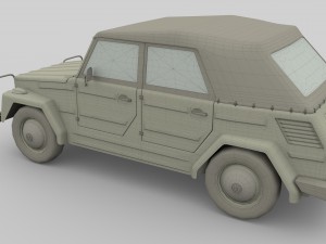 vw type 181 with interior top up 3Dモデル