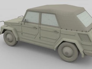 vw type 181 with interior top up 3D Model