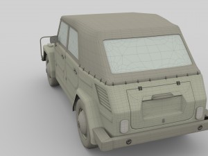 vw type 181 with interior top up 3Dモデル