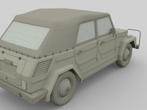 vw type 181 with interior top up 3Dモデル