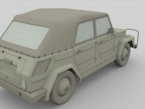 vw type 181 with interior top up 3D Model
