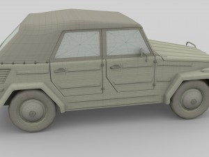vw type 181 with interior top up 3Dモデル