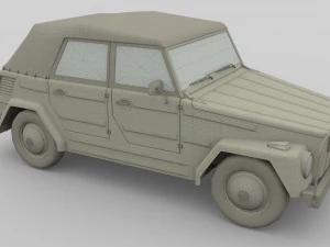 vw type 181 with interior top up 3D Model