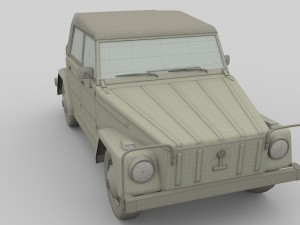 vw type 181 with interior top up 3Dモデル