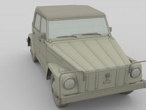 vw type 181 with interior top up 3D Model
