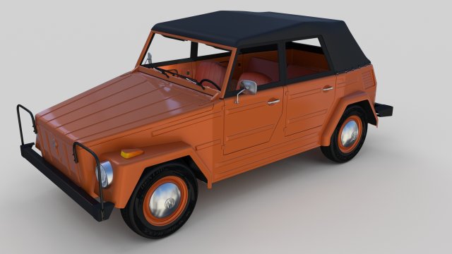 vw type 181 w interior top up 3D Model .c4d .max .obj .3ds .fbx .stl .blend 