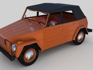 vw type 181 w interior top up 3D 모델