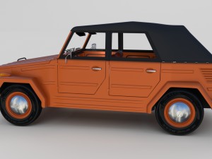 vw type 181 w interior top up 3D Model