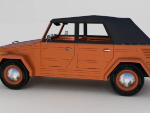 vw type 181 w interior top up 3D Model