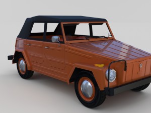 vw type 181 w interior top up 3D Model