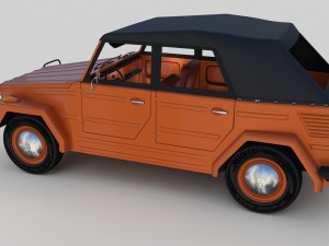 vw type 181 w interior top up 3D Model