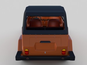 vw type 181 w interior top up 3D Model