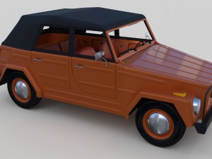 vw type 181 w interior top up 3D Model