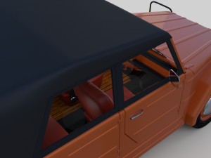 vw type 181 w interior top up 3D Model