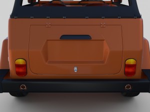 vw type 181 w interior top up 3D Model