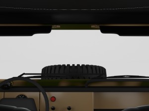 vw type 181 army with interior top up 3D 모델