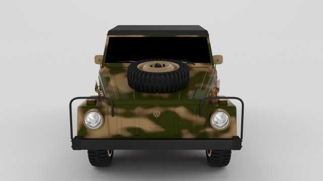 vw type 181 army 3D Модель .c4d .max .obj .3ds .fbx .stl .blend 