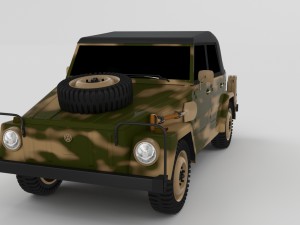 vw type 181 army 3D Модель