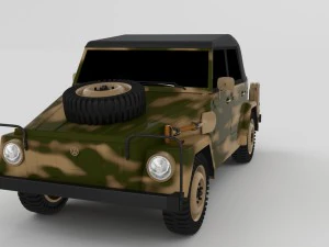 vw type 181 army 3D Model