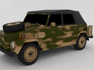 vw type 181 army 3D Model