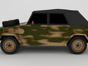 vw type 181 army 3D Модель