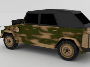 vw type 181 army 3D Модель