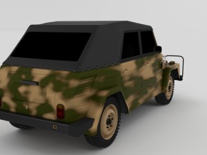 vw type 181 army 3D Модель