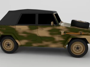 vw type 181 army 3D Model
