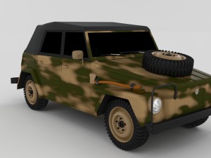 vw type 181 army 3D Модель