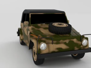 vw type 181 army 3D Model