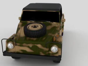 vw type 181 army 3D Model