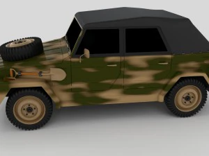 vw type 181 army 3D Model