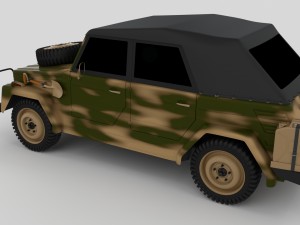 vw type 181 army 3D Модель