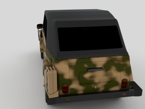 vw type 181 army 3D Модель