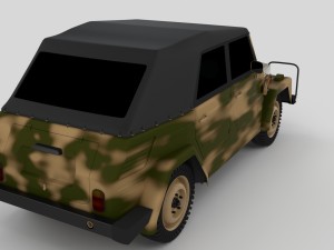 vw type 181 army 3D Модель
