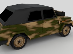 vw type 181 army 3D Модель