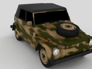 vw type 181 army 3D Model