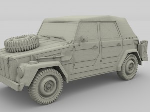 vw type 181 army 3D Модель