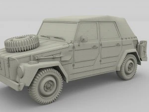 vw type 181 army 3D Model