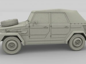 vw type 181 army 3D Model