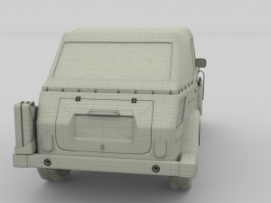 vw type 181 army 3D Модель