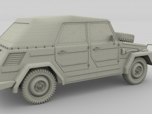 vw type 181 army 3D Модель