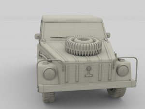 vw type 181 army 3D Модель