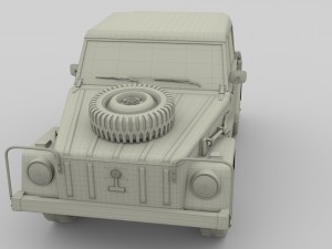 vw type 181 army 3D Модель
