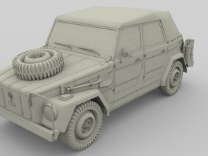 vw type 181 army 3D Модель