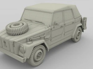 vw type 181 army 3D Model