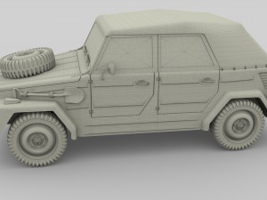 vw type 181 army 3D Модель