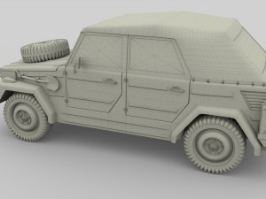 vw type 181 army 3D Модель