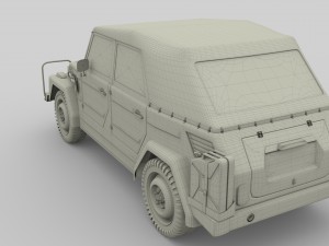 vw type 181 army 3D Модель