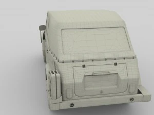 vw type 181 army 3D Model
